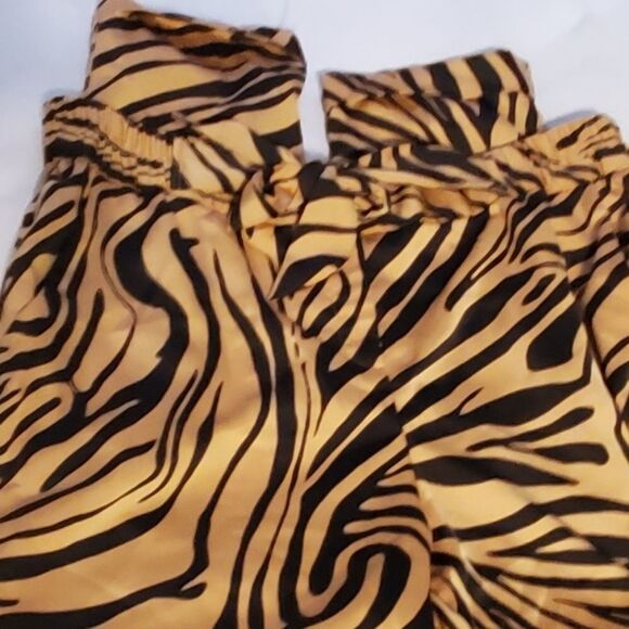New York & Company Eva Mendes Women’s Pants XL Satin Animal Print Jogger - Picture 5 of 8